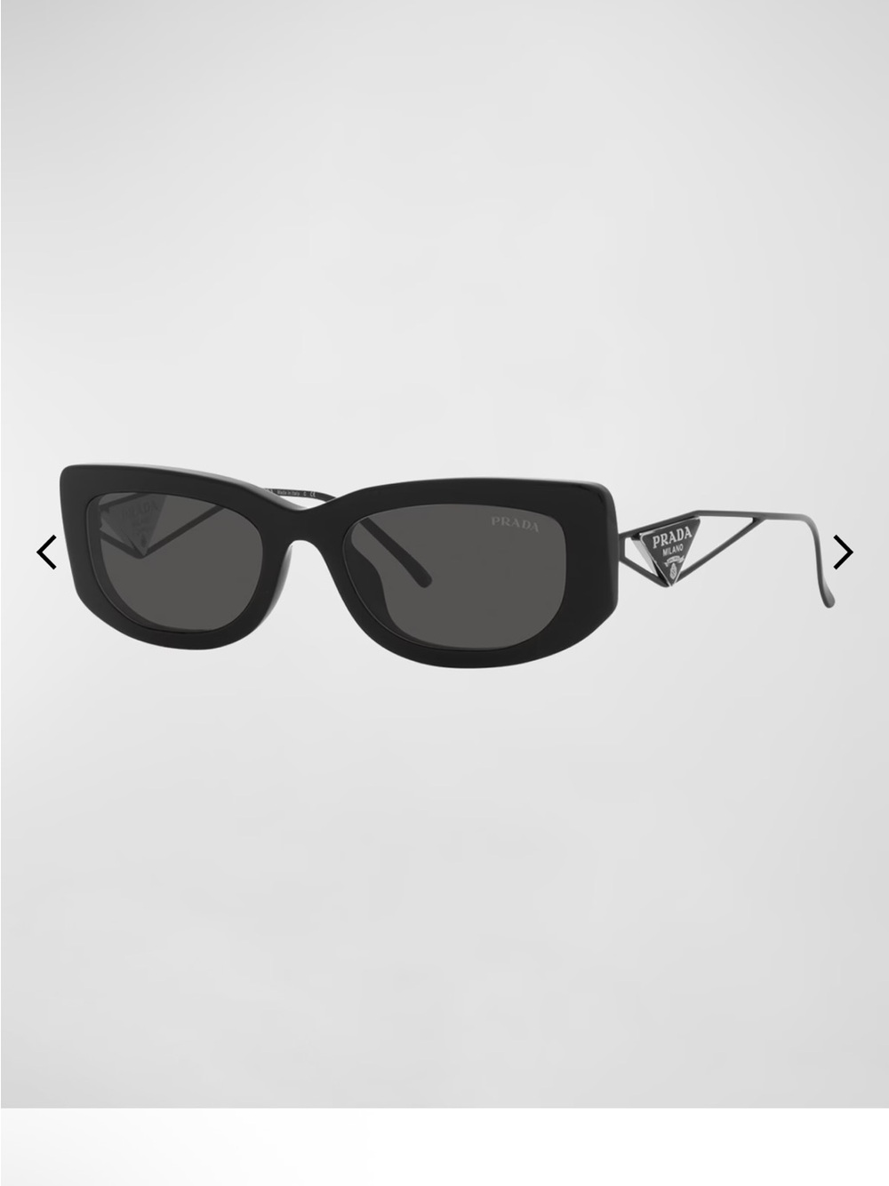 Triangle Logo Rectangle Acetate & Metal Sunglasses